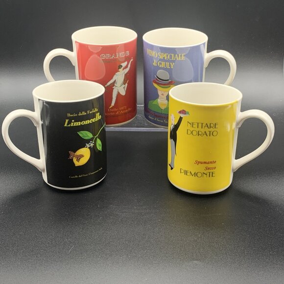 American Atelier at Home Cafe Milano 5298 Mug Set of 4 - Picture 1 of 16